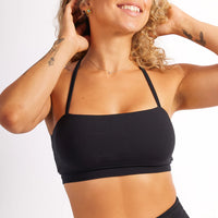 Black Strappy Crop