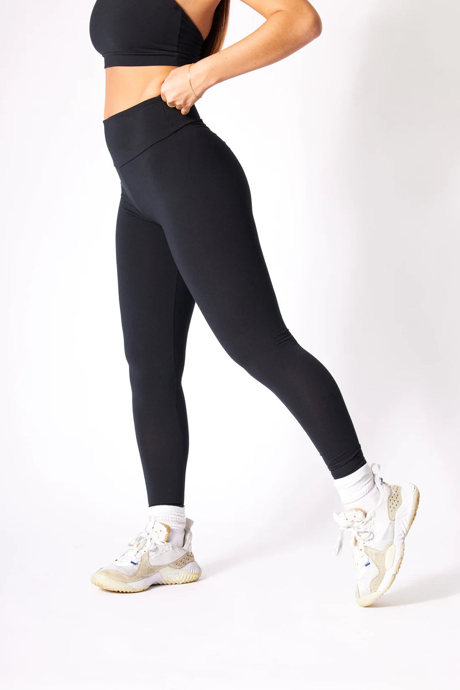 Black High Waist Scrunch Leggings